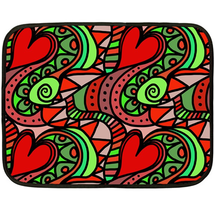 Seamless Heart Love Valentine Fleece Blanket (Mini)