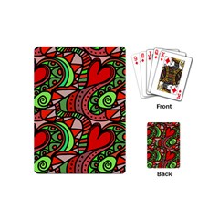 Seamless Heart Love Valentine Playing Cards (mini)