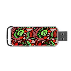 Seamless Heart Love Valentine Portable Usb Flash (two Sides)