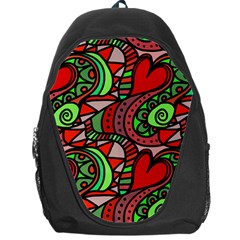 Seamless Heart Love Valentine Backpack Bag by HermanTelo