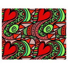 Seamless Heart Love Valentine Double Sided Flano Blanket (medium) 