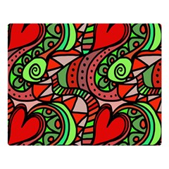 Seamless Heart Love Valentine Double Sided Flano Blanket (large) 