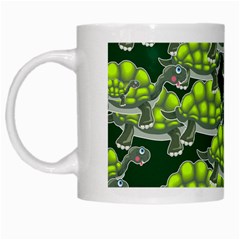 Seamless Turtle Green White Mugs