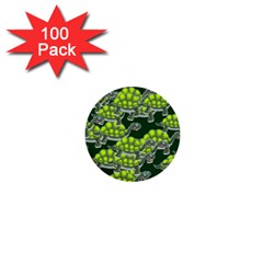 Seamless Turtle Green 1  Mini Buttons (100 Pack)  by HermanTelo