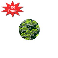 Seamless Turtle Green 1  Mini Magnets (100 Pack)  by HermanTelo