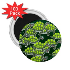 Seamless Turtle Green 2 25  Magnets (100 Pack) 