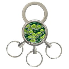 Seamless Turtle Green 3-ring Key Chains