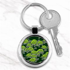 Seamless Turtle Green Key Chains (round) 