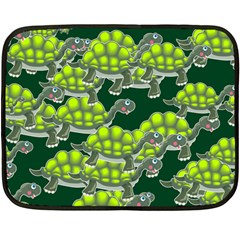 Seamless Turtle Green Double Sided Fleece Blanket (mini) 