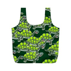 Seamless Turtle Green Full Print Recycle Bag (m)