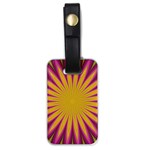 Petal Flower Fractal Fabric Floral Luggage Tags (One Side)  Front