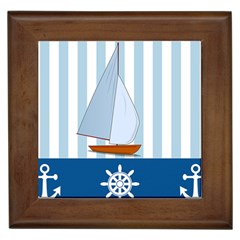 Yacht Boat Nautical Ship Framed Tiles