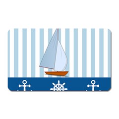 Yacht Boat Nautical Ship Magnet (rectangular)