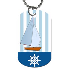 Yacht Boat Nautical Ship Dog Tag (one Side) by HermanTelo