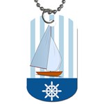 Yacht Boat Nautical Ship Dog Tag (One Side) Front