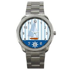 Yacht Boat Nautical Ship Sport Metal Watch