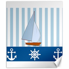 Yacht Boat Nautical Ship Canvas 8  X 10 