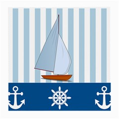 Yacht Boat Nautical Ship Medium Glasses Cloth (2-side) by HermanTelo