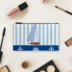 Yacht Boat Nautical Ship Cosmetic Bag (small)