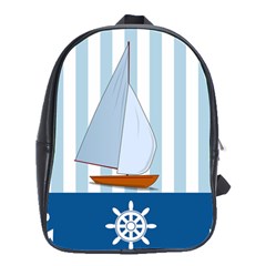 Yacht Boat Nautical Ship School Bag (large)