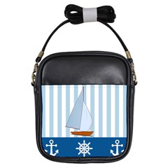 Yacht Boat Nautical Ship Girls Sling Bag