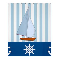 Yacht Boat Nautical Ship Shower Curtain 60  X 72  (medium) 