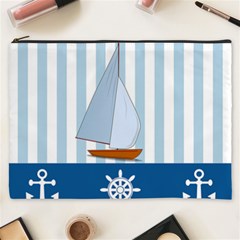 Yacht Boat Nautical Ship Cosmetic Bag (xxxl)