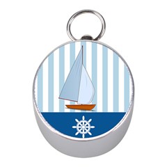 Yacht Boat Nautical Ship Mini Silver Compasses by HermanTelo