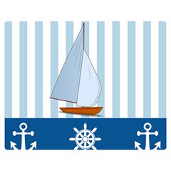 Yacht Boat Nautical Ship Double Sided Flano Blanket (medium) 