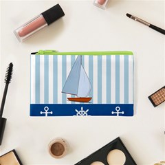 Yacht Boat Nautical Ship Cosmetic Bag (xs)