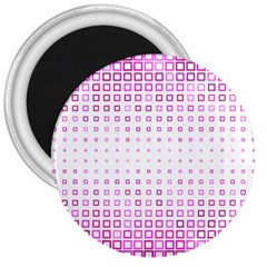 Square Pink Pattern Decoration 3  Magnets by HermanTelo