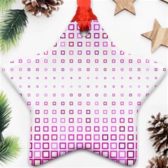 Square Pink Pattern Decoration Ornament (star) by HermanTelo