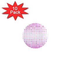 Square Pink Pattern Decoration 1  Mini Magnet (10 Pack)  by HermanTelo