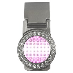 Square Pink Pattern Decoration Money Clips (cz)  by HermanTelo