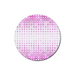 Square Pink Pattern Decoration Rubber Coaster (round)  by HermanTelo