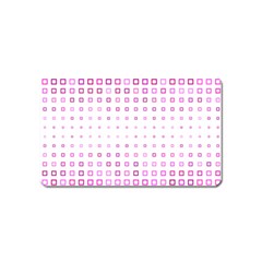 Square Pink Pattern Decoration Magnet (name Card)