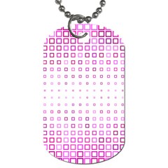 Square Pink Pattern Decoration Dog Tag (one Side) by HermanTelo