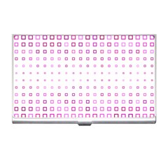 Square Pink Pattern Decoration Business Card Holder