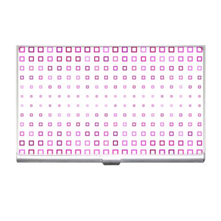 Square Pink Pattern Decoration Business Card Holder