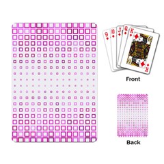 Square Pink Pattern Decoration Playing Cards Single Design