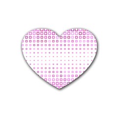 Square Pink Pattern Decoration Heart Coaster (4 Pack)  by HermanTelo