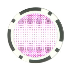 Square Pink Pattern Decoration Poker Chip Card Guard