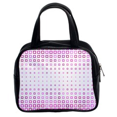 Square Pink Pattern Decoration Classic Handbag (two Sides)