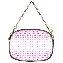 Square Pink Pattern Decoration Chain Purse (two Sides)