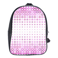 Square Pink Pattern Decoration School Bag (large)