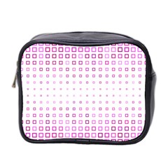 Square Pink Pattern Decoration Mini Toiletries Bag (two Sides)