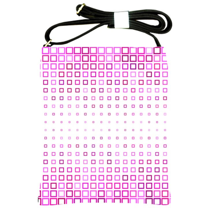 Square Pink Pattern Decoration Shoulder Sling Bag