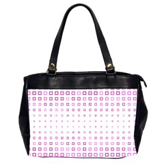 Square Pink Pattern Decoration Oversize Office Handbag (2 Sides) by HermanTelo