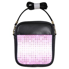 Square Pink Pattern Decoration Girls Sling Bag by HermanTelo