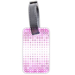 Square Pink Pattern Decoration Luggage Tags (two Sides)